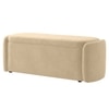 Risibol  Velvet 2 Seater Ottoman Bench with Storage  in Cream  Color