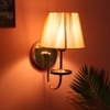 Eliante Cloth Shade Wall Lights Mild Steel & Fabric Material Gold & Golden Finish