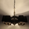 Devansh Steel Wall Mounted Lamp With Black Cotton Shade