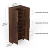 BLUEWUD Brooklyn Highline Multipurpose Shoe Rack, Storage File Cabinet Organizer, Slipper Footwear Stand for 28 Pairs for Living Room Home DIY (Brown Maple) (75.7 x 31.7 x 180) CM (Size Upto UK 9)