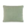 Cairo Pistachio Green Cotton Knitted Decorative Cushion Cover 16 x 16 Inches