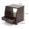 Siesta Solid Wood Bedside Table in Mahogany Finish