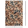 Presto Beige Floral Hand Tufted Wool Carpet 6X9 Feet