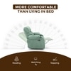 Helios Fabric One Seater Motorised Recliner with Rocking Revolving & Cup Holder in Green Colour