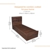 Mavora Single Bed With Headboard Storage Storage In Columbian Walnut Finish