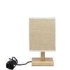 Elongated Square Designer Table Lamp Cream Base