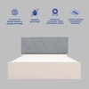 Sutra Engineered Wood Queen  Size Bed With Hydraulic Storage (Melamine Finish, White Colour)