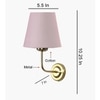 Devansh Metal Electric Wall Light in Gold Colour with Grey Shade Count of 1 Light