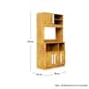 Hexa Red Crockery Unit Multipurpose Wooden Cabinet in Giant Wood Colour