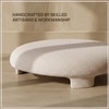 Urbanopulence  Wood Ottoman With Upholstery Non Storage Sofa In White Colour