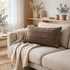 Cairo Toasted Coconut Cotton Knitted Decorative Cushion Cover 12 x 20 Inches