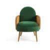 Holden Cane Accent Chair in Green Colour