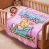 Pink Playful Print Wool Baby Blanket 110 X 70 Cms