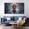The Castle Decor Goddess Maa Kali Wall Painting Wooden Framed 27x48 Inch