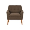 Thomas Boucle Fabric Arm Chair in Brown Colour