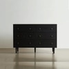 Rowling Solid Wood Chest Of 6 Drawers In Matte Black Finish