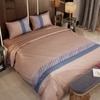Stoa Paris Comforter for Double Bed, 300TC Premium Satin mium Champagne & Pink