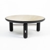 Bette Ceramic Coffee Table In Deark Brown Finish