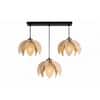 Devansh Solid Wood Electric Wall Light in Brown Colour with Black Shade Count of 1 Light