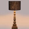 Devansh Black  Jute   Table Lamp With  Wood Natural Base (7X7X21.25 Inches)-17