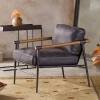 Sereta Solid Wood Armchair in Natural & Black