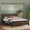 Masai Solid Wood King Size Nonstorage Bed In American Walnut 2 Tone Finish