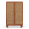 Takai Solid Wood 2 Door Wardrobe In Red Cedar Finish