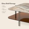 Paloma Square Marble Coffee Table in Jupiter Spanish Ceramic Finish