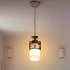 Eliante Modern Hanging Lights Mild Steel & Glass Material Gold & White Finish