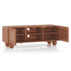 Takai Solid Wood TV Unit In Red Cedar Finish