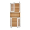 Mobley Display Bookcase Beige Teak And Frosty White