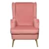 Charm Velvet Accent Chair in Blush Pink