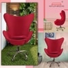 Kepler Brooks Oswald Pro Large Lounge Chair With Wheels in Red Colour