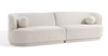 Izza Boucle 4 Seater Sofa in White Colour