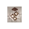 Rhombus Brown Solid Wood Cluster Hanging Light