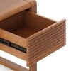 Linnea Solid Wood Side Table in Amber Walnut Finish