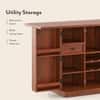 Caledonia Solid Wood Bar Cabinet (Honey Finish)