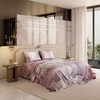 Stoa Paris 300TC UltrSatin Super King Bedsheet with 2 Pillow Covers Satin Super Lavender Peach