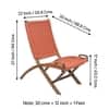 NatWest Sheesham Wood Vintage Balcony Chair in Orange Rope Canning