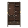 Toledo Solid Wood 2 Door Wardrobe In Dark Chestnut Finish