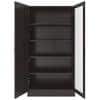 Celestia Double Door Bookshelf cum Crockery Cabinet with Toughened Glass in Antique Ebony Colour