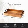 Inseparables Teak Wood Serving Tray Black