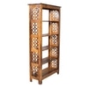 Krishu Solid Wood  Bookshelf in Honey Oak Finish