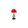 Nylah Red cotton Table lamp with Iron Base