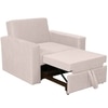Bella One  Seater Pull Out  Fabric Sofa Cum Bed Cream