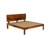 Esra Sheesham Wood Queen Size Bed Non Storage Honey OakOak Finish (60 x 78 inches)