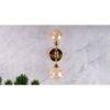 Caleb Amber Thumb Pressed Wall double Glass Sconce