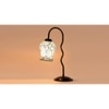 Multicolor Mosaic Glass Zig Zag Curvy Table lamp with Iron Base (EN13)