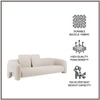 Urbanopulence  Wood 3 Seater With Upholstery Non Storage Sofa In White Colour