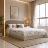Pingala Engineered Wood Queen  Size Bed With Hydraulic Storage (Melamine Finish, White Colour)